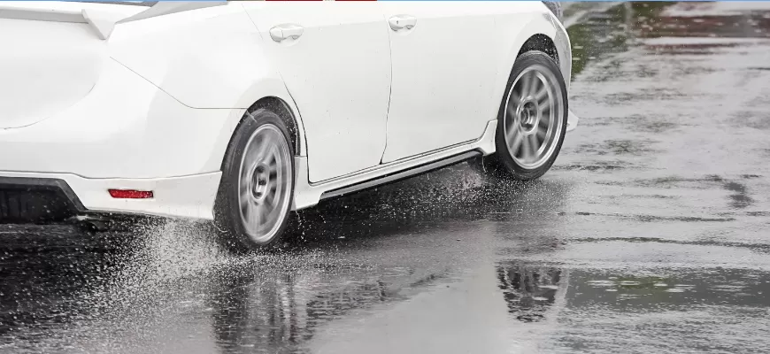 Driving on roads with Water logging